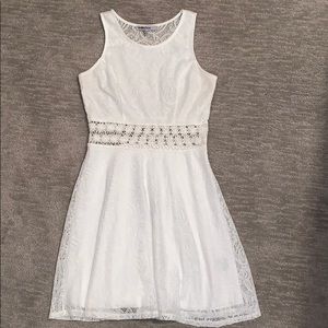 White Floral Lace Dress